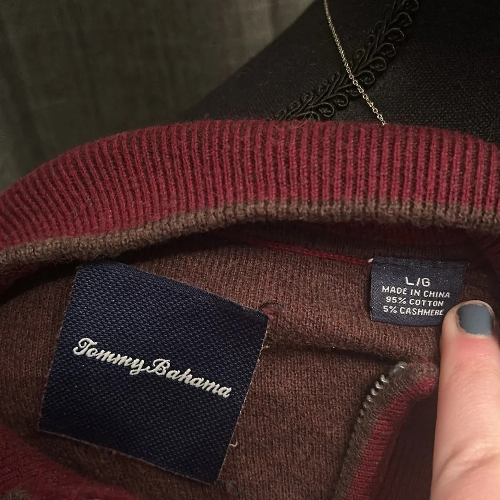 Red Tommy Hilfiger Quarter Zip